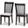 Minette Modern and Contemporary Gray Fabric Upholstered and Espresso Brown Finished Wood 2-Piece Dining Chair Set