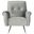 Mira Retro Mid Century Velvet Accent Chair in Light Grey