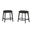 Mirabelle 25 Inch Upholstered Counter Stool - Set of 2 In Brown and Espresso