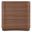 Mirae 3-Drawer Curved Compact Dresser In Brushed Brown Oak