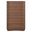 Mirae 5-Drawer Curved Dresser Chest Of Drawers In Brushed Brown Oak