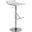 Mirage Ale Adjustable Bar Stool in Chrome and White Mesh
