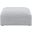 Miramar Durable Linen Textured Ottoman In Grey