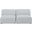 Miramar Durable Linen Textured 2 Seater Modular Sofa In Grey/Espresso