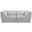Miramar Durable Linen Textured 2 Seater Modular Sofa with Arm Support In Grey/Espresso