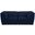 Miramar Durable Linen Textured 2 Seater Modular Sofa with Arm Support In Navy/Espresso