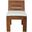 Mirella Fabric Upholstered Outdoor Patio Dining Side Chair In Off White and Stained Natural