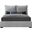 Misha Polyester Fabric King Bed In Light Grey