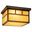 Mission 11.5 Inch Outdoor Flush Mount Ceiling Light In Burnished Bronze