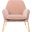 Misty Metal Frame Accent Chair In Blush