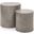 Mixx Una Pedestal Set Of 2 In Dark Grey