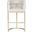 Emmett Satin Brass Barrel Base Bar Stool In Cream