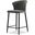 Ariel Graphite Leather And Black Legs Counter Stool