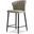 Ariel Pewter Leather And Black Legs Counter Stool