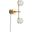 Pluto Wall Lamp In Glass And Brass