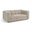 Modari 70.25 Inch Fabric Upholstered Loveseat In Beige