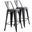 Modern 24 Inch Barstools Set of 2 In Distressed Black