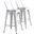 Modern 24 Inch Barstools Set of 2 In Distressed White