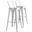 Modern 30 Inch Barstools Set of 2 In Distressed White