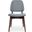 Modern Brazilian Ariel Side Chair In Essence Grey Upholstery and Nogal Frame