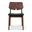 Modern Brazilian Beth Side Chair In Shimmy Black and Nogal