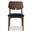 Modern Brazilian Beth Side Chair In Shimmy Black and Nogal