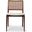 Modern Brazilian Charlotte Cane Side Chair In Medley Ivory Seat, Nogal Frame and Nogal Cane Webbing