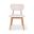 Modern Brazilian Claudia Side Chair Set of 2 In Harvest Natural and Damasco