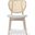 Modern Brazilian Joelma Cane Side Chair In Boucle Crafted Glaze Seat, Nevoa Frame and Natural Cane Webbing