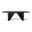 Modern Brazilian Laguna Glass Top Dining Table In Black and Ebano