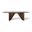 Modern Brazilian Laguna Glass Top Dining Table In Off White and Nogal