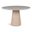 Modern Brazilian Mona Glass Top Round Dining Table In Off White and Nevoa