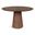 Modern Brazilian Mona Wooden Top Round Dining Table In Nogueira