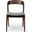 Modern Brazilian Velma Side Chair In Essence Grey Seat and Nogal Frame