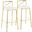 Modern Charlotte 30 Inch Fixed Height Barstool Set of 2 In Gold
