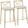 Modern Charlotte Counter Stool Set of 2 In Gold