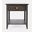 Modern End Table with Drawer and Shelf In Gray Brown