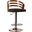 Modern Wood Swivel Bar Stool In Black/Brown