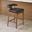Moderno Counter Stool In Black Marble Leather