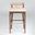 Moderno Marble Leather Barstool In Ivory