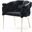 Modrest Debra Modern Black Velvet And Brushed Brass Dining Chair