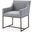 Modrest Elijah Modern Grey And Copper Antique Brass Dining Chair