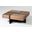 Modrest Makai Modern Walnut And Black Square Coffee Table