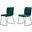 Modrest Yannis Modern Green Fabric Dining Chair Set Of 2