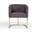 Modrest Yukon Modern Grey Fabric And Antique Brass Dining Chair