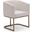 Modrest Yukon Modern White Fabric And Antique Brass Dining Chair