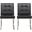 Momentum Dining Chair with X-Shaped Legs and Button-Tufted Seat In Black - Set of 2