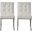 Momentum Dining Chair with X-Shaped Legs and Button-Tufted Seat In White - Set of 2
