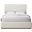 Monaco Boucle Fabric Full Bed In Cream