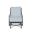 Monaco Wrought Aluminum Outdoor Spring Lounge Chair In Linen Chambray